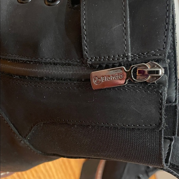 Blondo Black Lace-Up Combat Boots - Picture 3 of 6